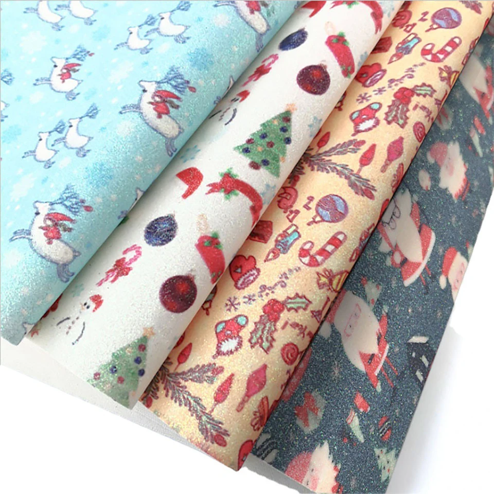 

Fine Glitter Faux Leather Sheets Shiny Rainbow Print PU Patterned Fabric Cricut for Earring Keychains Craft Bow Making AA00496