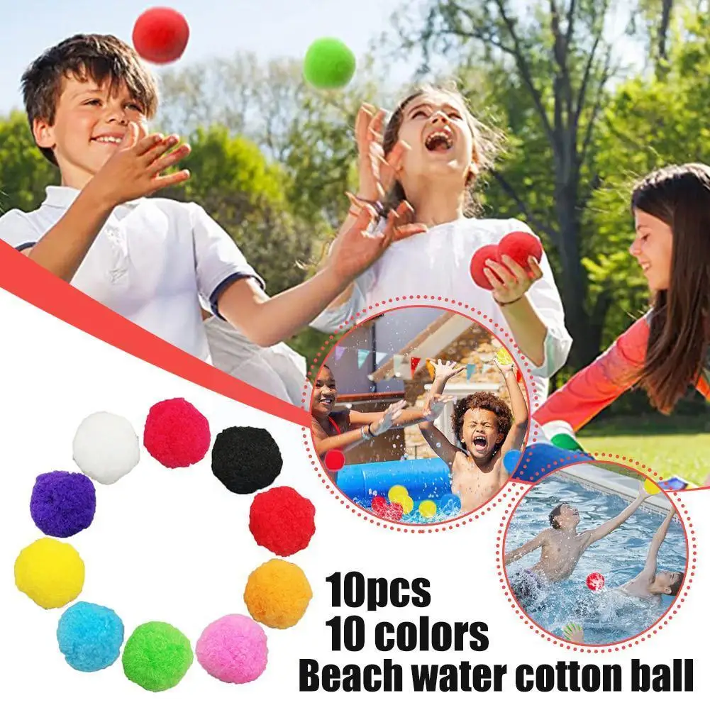 

Funny Beach Water Cotton Ball Reusable Absorbent Cotton Balls Soaker Bomb Balls For Partys Favors Water Bath Toys K5w2