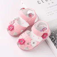 girls sandals summer new led with lights girls shoes flowers luminous lightweight breathable baby shoes toddler infant sandals
