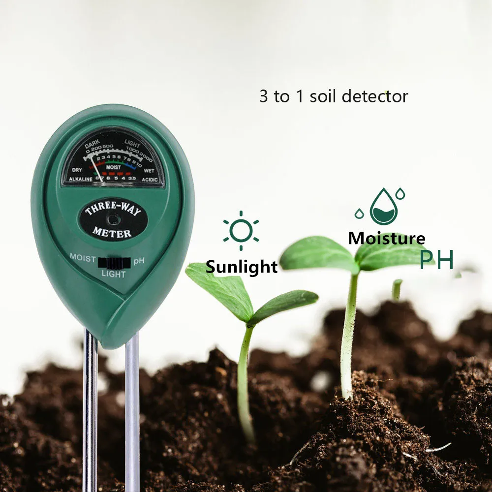

3 in 1 Soil PH Meter Sunlight PH Tester Soil Moisture Sensor Meter Plants Acidity Humidity PH Monitor Detector for Garden