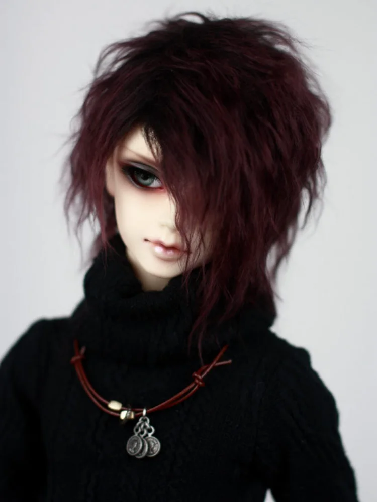

BJD wigs Dark purple black imported drowning hair fur wigs 1/3 1/4 1/6 BJD SD MSD YOSD doll wigs doll accessories