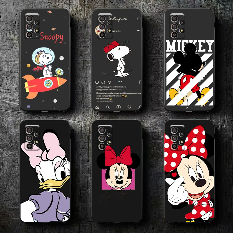 

Disney Mickey Minnie Anime Phone Case For Samsung Galaxy S8 S8 PLus S9 S9 Plus S10 S10E S10 Lite 5G Plus Black Coque Back Soft