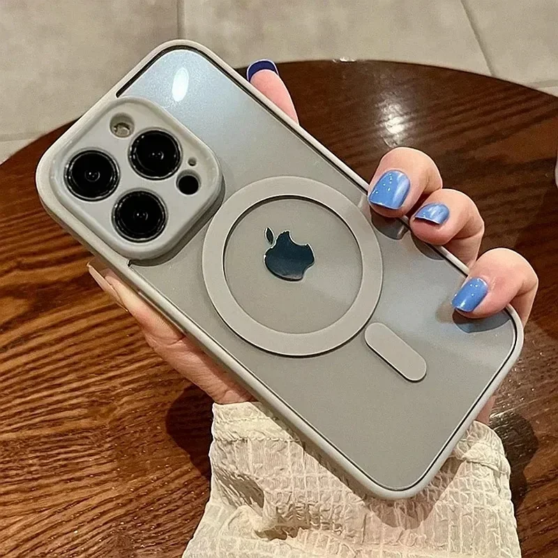 Роскошный Матовый полупрозрачный чехол для iPhone 15 14 Plus 13 12 11 Pro Max бронированный