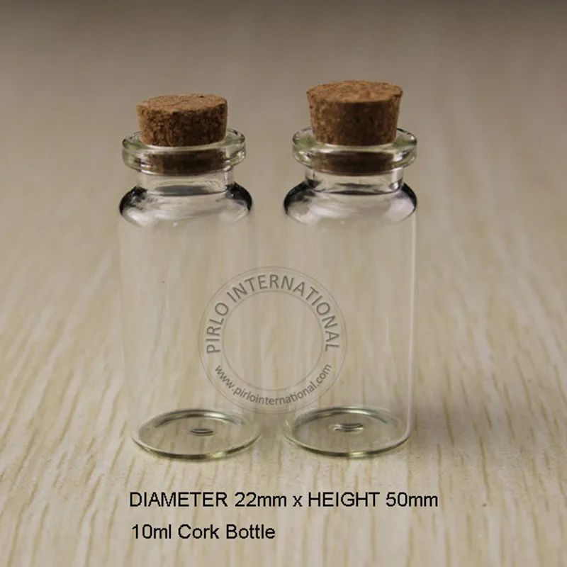 

45pcs 10ml Small Glass Bottles Vials Jars With Cork Corks Stopper Decorative Corked Tiny Mini Wising Glass Bottle For Pendants