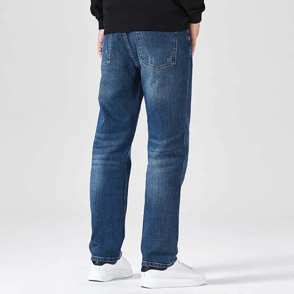 Spring New Fashion Denim Pants Men's Casual Jeans Straight Loose Baggy Trousers Streetwear Harem Clothing