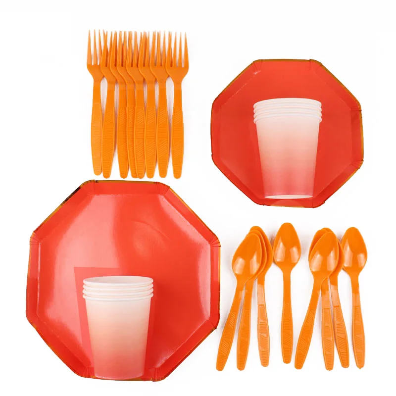 Одноразовая посуда для вечерние набор детской посуды на день рождения латексный