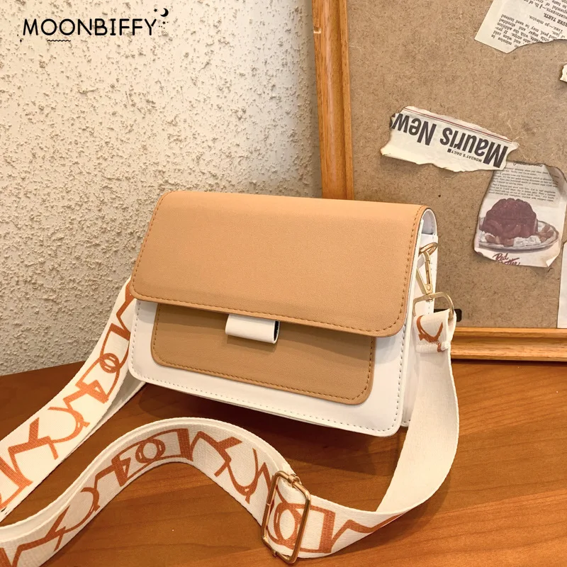 

Small Classic Fashion Female Shoulder Bag Wide Straps Flap Crossbody Bags for Women 2023 Trend Simple Handbag Designer Bag