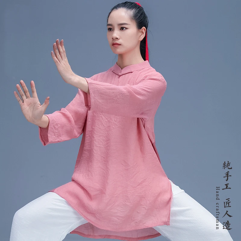 Новинка летняя традиционная китайская женская одежда тонкая тайчи костюм для