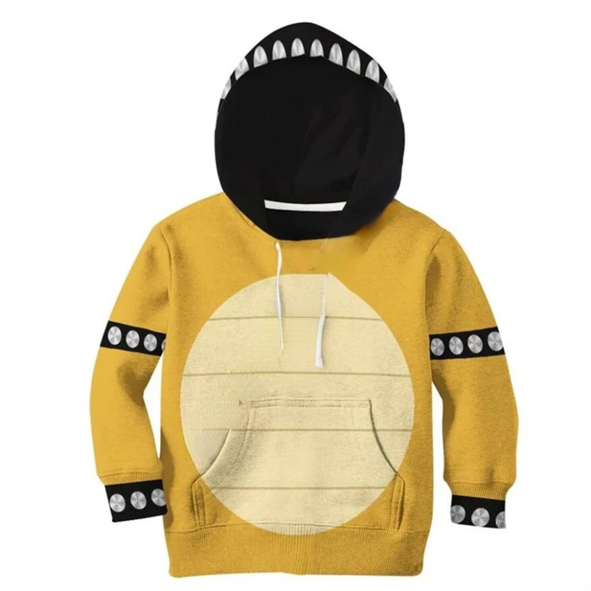 

Bowser 3D Print Kids Hoodie For Boys Girls Harajuku Sweatshirt Streetwear Hip Hop Pullover Hooded Children Clothes Tops