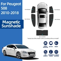 for peugeot 508 sedan 2010 2018 magnetic car sunshade shield front windshield frame curtain rear side window sun shade visor