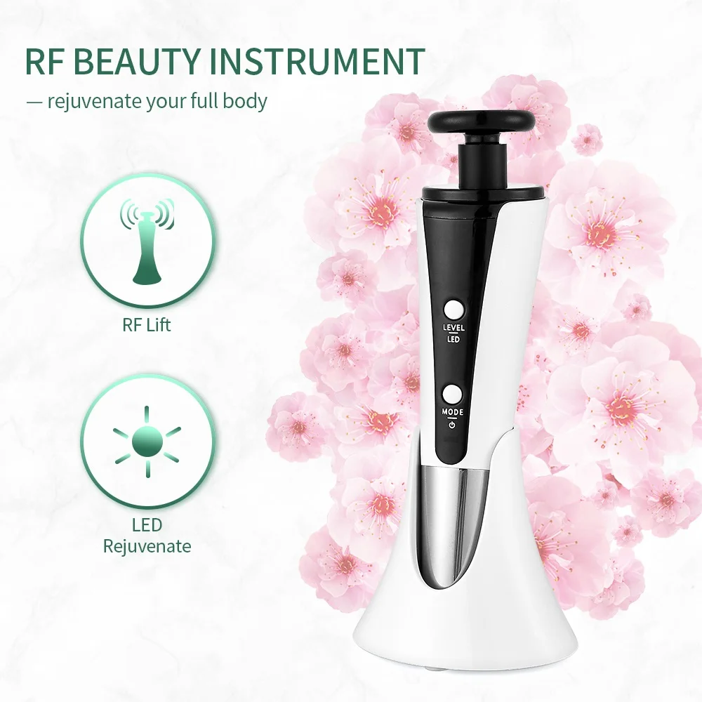 448Khz RF Beauty Instrument LED Red Light Photon Therapy Massager for Body Face Eye Anti Ance Wrinkle Removal Skin Rejuvenation