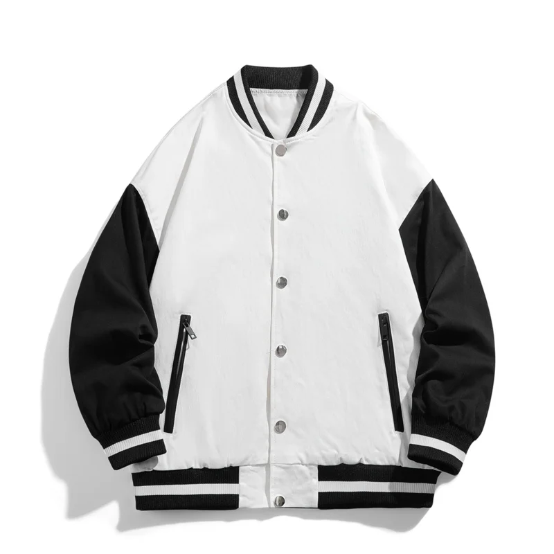 

Spring Autumn Baseball Jacket Men Bomber Jackets Couple Outwear Patchwork Streetwear Fashion Baseball Jacket Casual Outwear Men