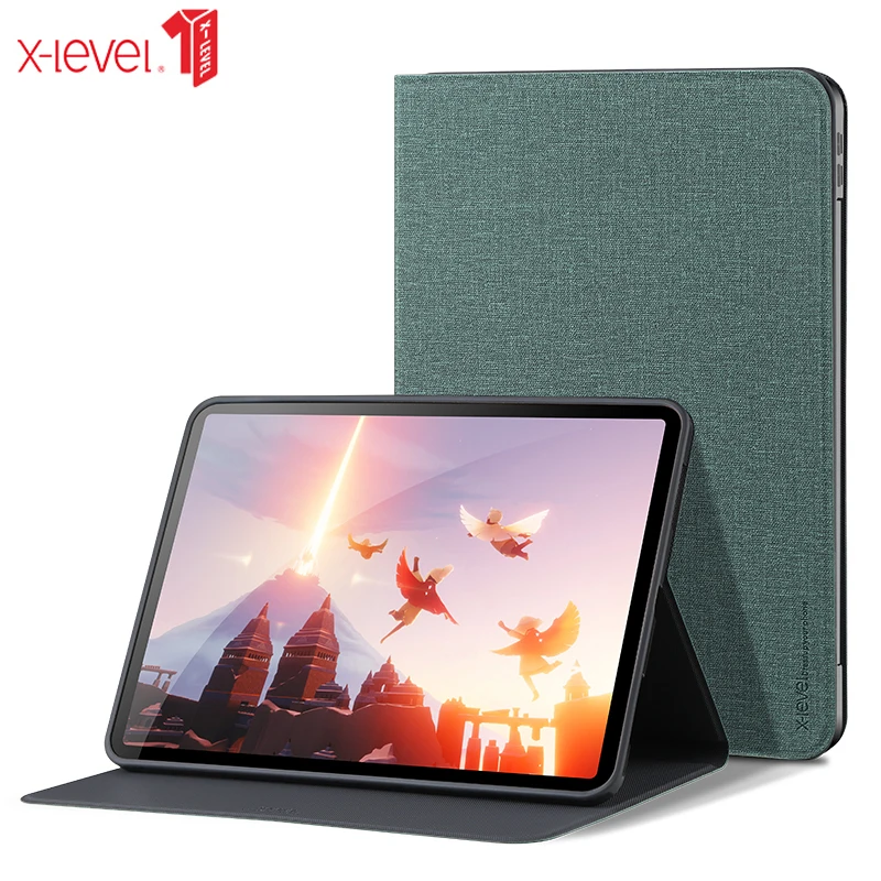 X-Level Canvas Case For Huawei MatePad 11 10.4 Mate Pad Pro 12.6 10.8 T8 Tablet Ultra Thin Cloth Stand Sleep Wake Smart Cover