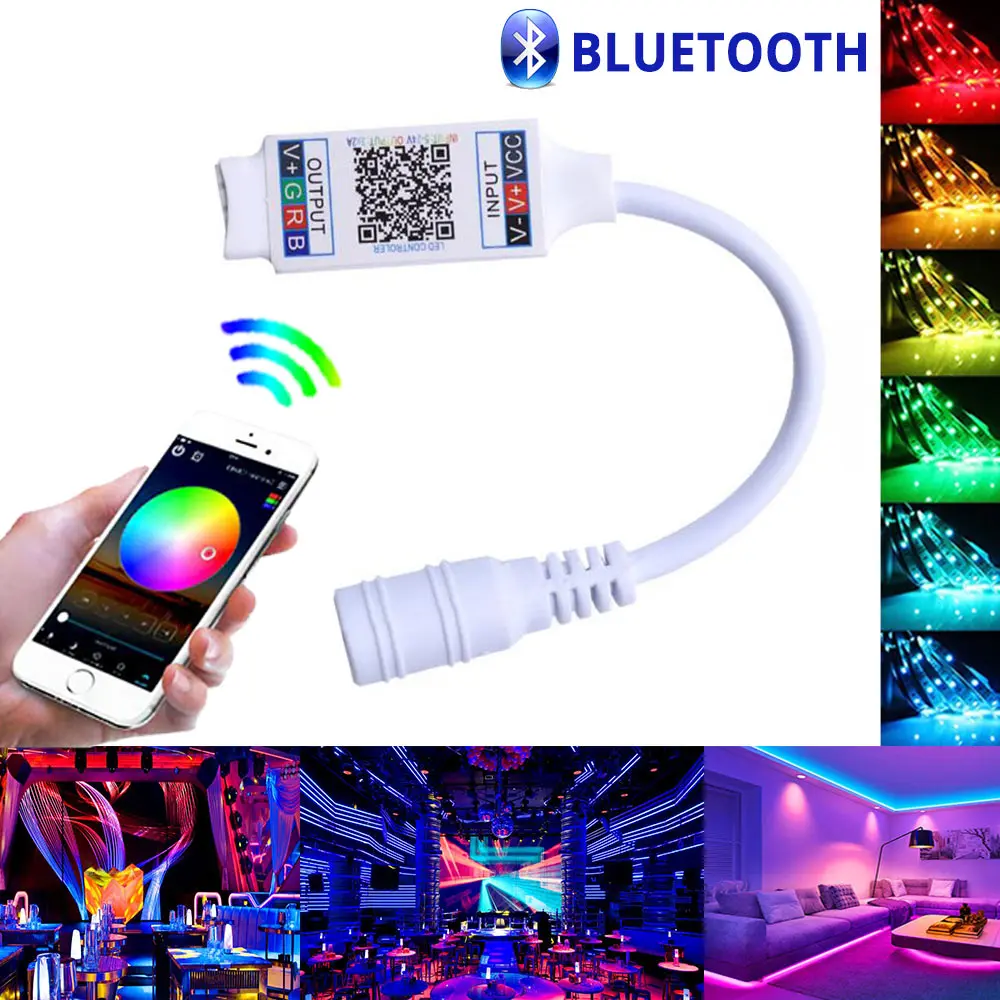 LED Color Bluetooth-compatible Control For RGB 2835 5050 Led Strip Tape Strip Neon Wall Lamp Light Strip Controller Accessories  - buy with discount
