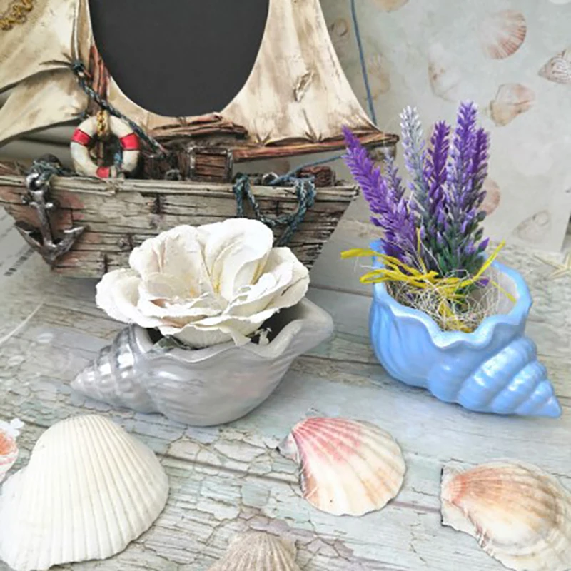 Форма для сборки эпоксидной штукатурки силиконовая в форме ракушки домашнего