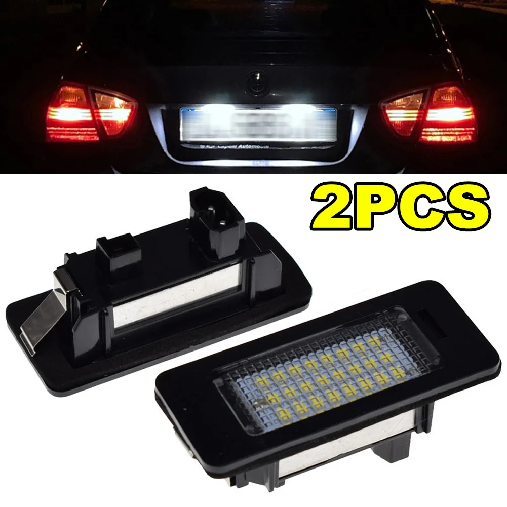 1/2 Uds 24LED luz de número de matrícula para BMW E90 M3 E91 E92 E70 X5 X6 E39 F30 E60 E61 E93 productos de coche luces de matrícula