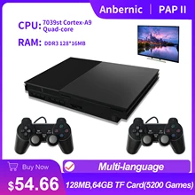 NEW ANBERNIC PAP II Video Game Console PS1 4K HD TV Game 64Bit 5200 Family Retro Games PS1 Video Game Player Double Gamepad