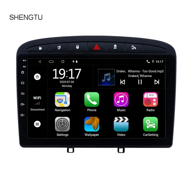 

Автомобильный мультимедийный плеер, плеер на Android 10, с 9 "экраном, для Peugeot 308, 308SW, 408, RCZ, 2010-2016, FM, AM, RDS, радио, стерео, DSP, GPS, навигация, BT, Wi-Fi