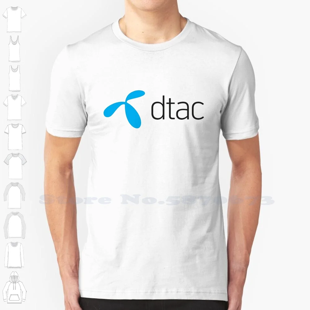Высококачественные футболки с логотипом DTAC модная футболка новинка из 100% хлопка