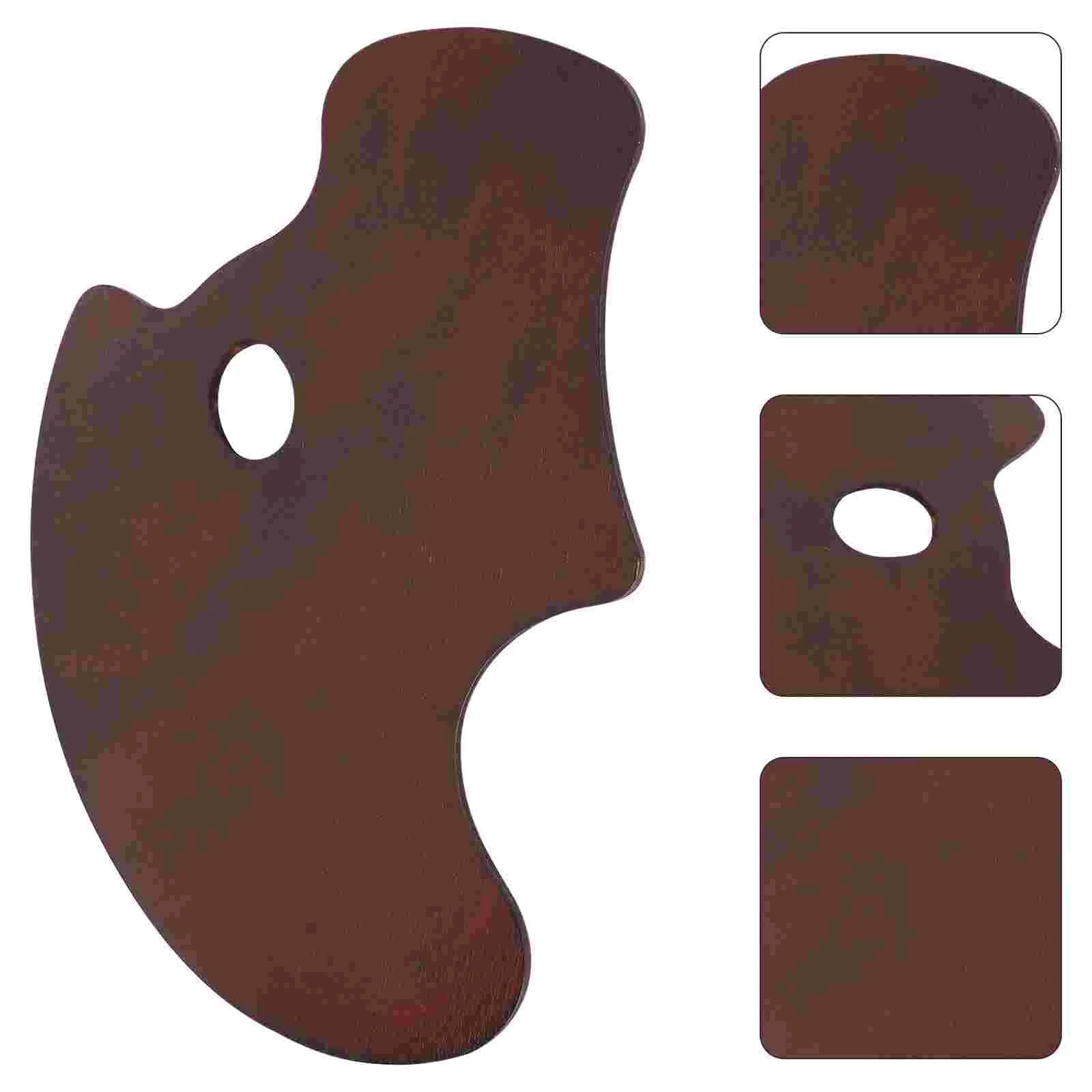 

Palette Color Mixers Wooden Painting Accessories Metal Tray Mixing Plate Tools Retro