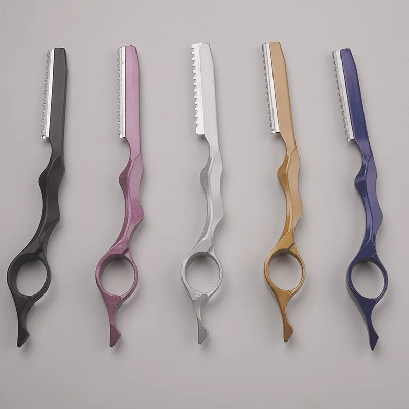 

Sharp Barber Razor Blade Hair Razors Face Shaver Cut Hair Cutting Fine Thinning Trimming Alloy Shaving Knife Hairdresser Tools
