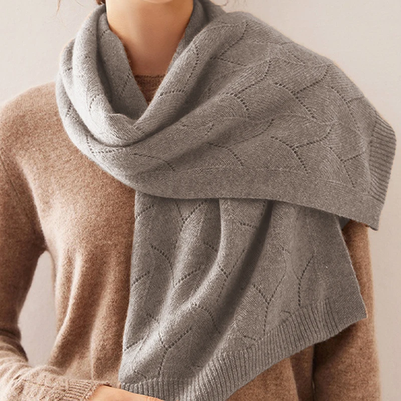 Женский Вязаный Кардиган Из 100% Шерсти Свитер Свободного Размера Теплый Мягкий