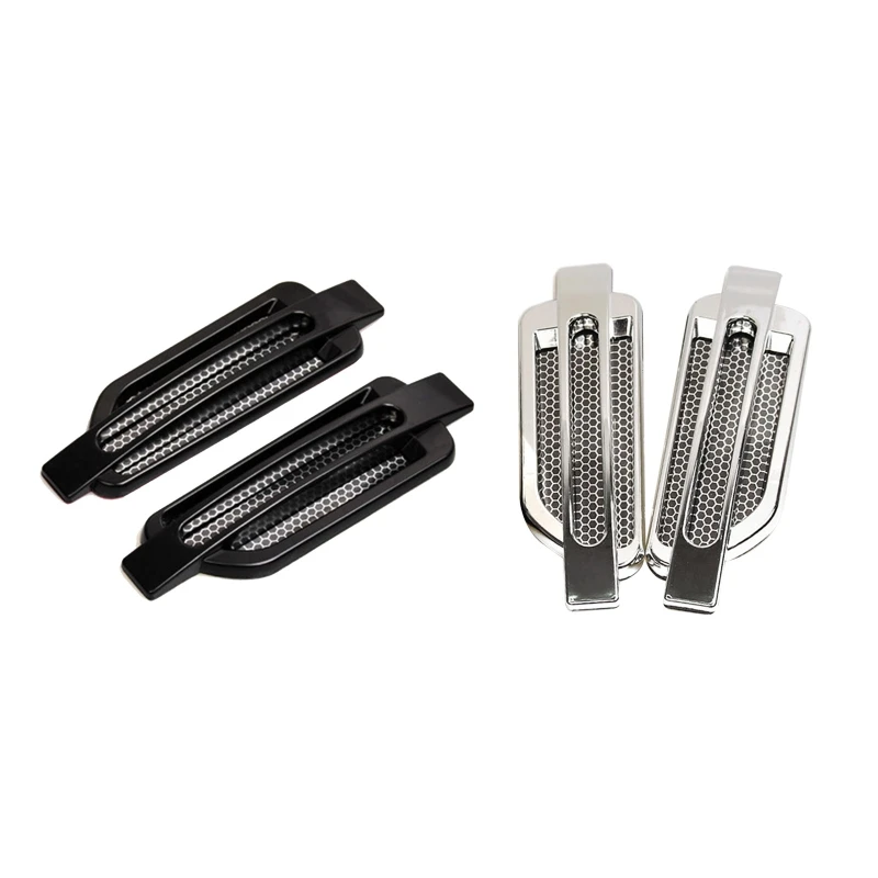 

2 Pcs Side Decor Sticker High Reliability Sticker Accessories ABS Car Side Airflow Grille Bonnet Side Fenders