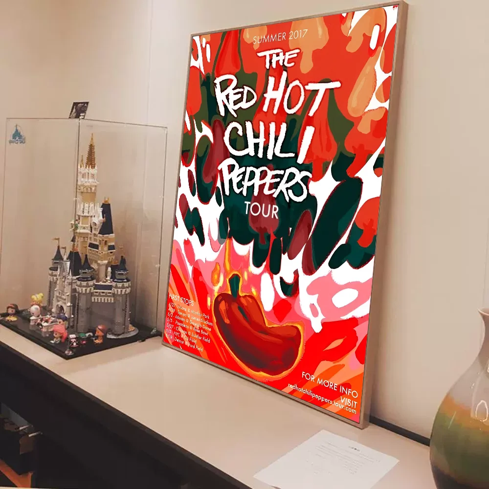 Popular Rock Band Red Hot Chili Peppers Anime Posters Sticky HD Quality Wall Art Retro For Home Room Decor