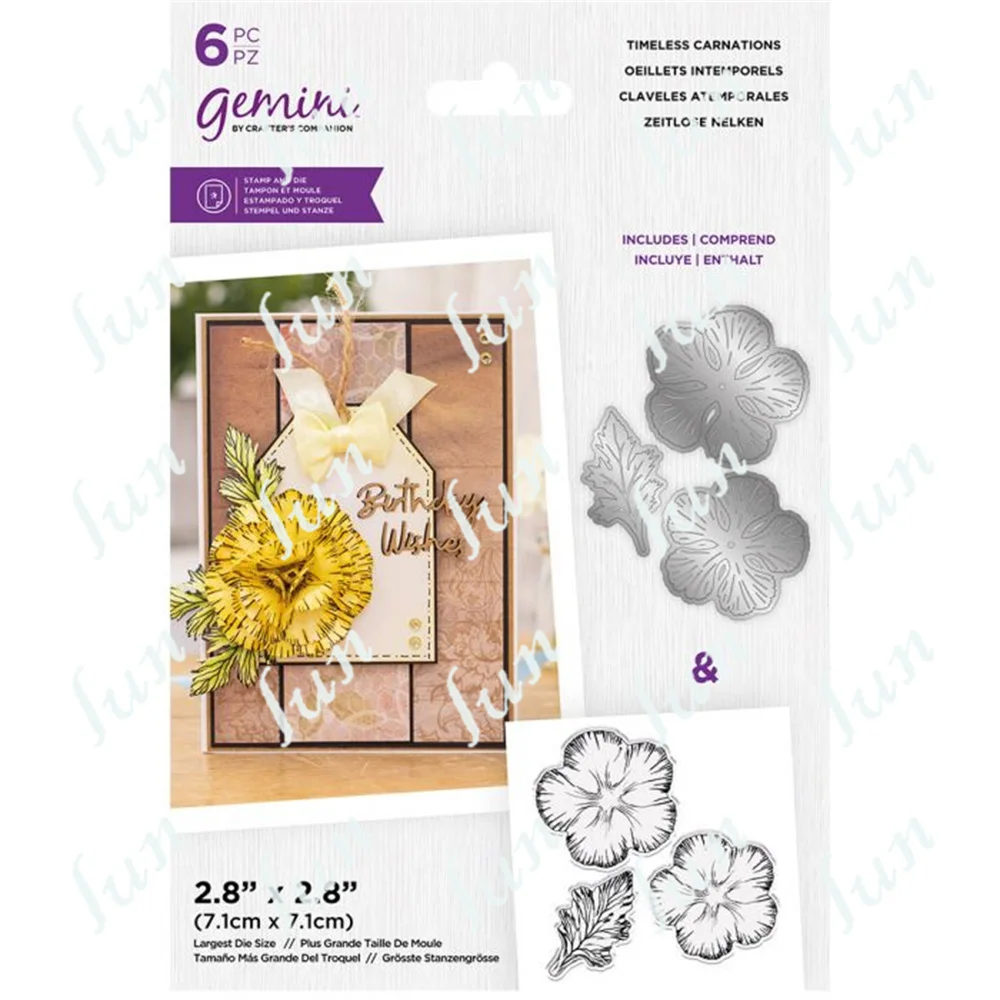 

Arrival New 2022 Timeless Carnations Metal Cutting Dies for Diy Paper Craft Scrapbooking Decoration Make Embossing Coloring Mold
