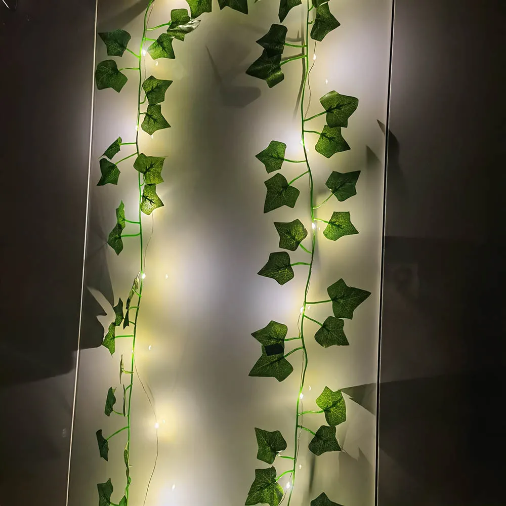 Искусственные лианы для растений светодиодная гирлянда из шелка и ротанга