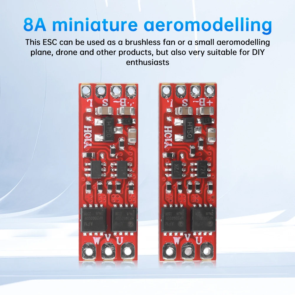 DC 2S-3S 8A 5V-16V Микро Самолет Бесщеточный ESC регулятор скорости двигателя для 1104 1106 1306