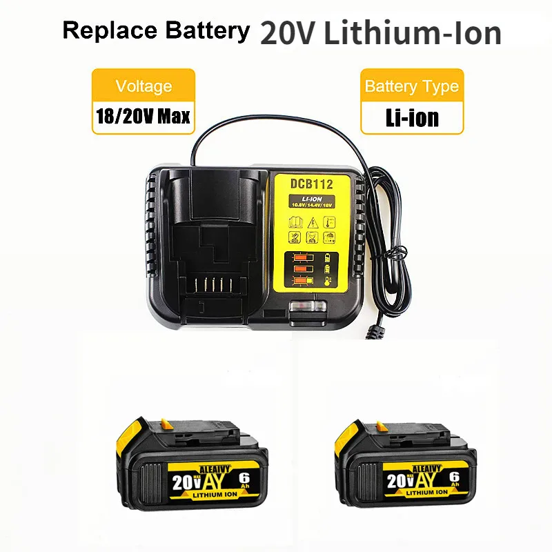 

DCB200 Rechargeable Battery 20V Lithium-Ion Series Cordless Drill/Saw/Screwdriver/Wrench/Angle Grinder Brushless Power Tools New