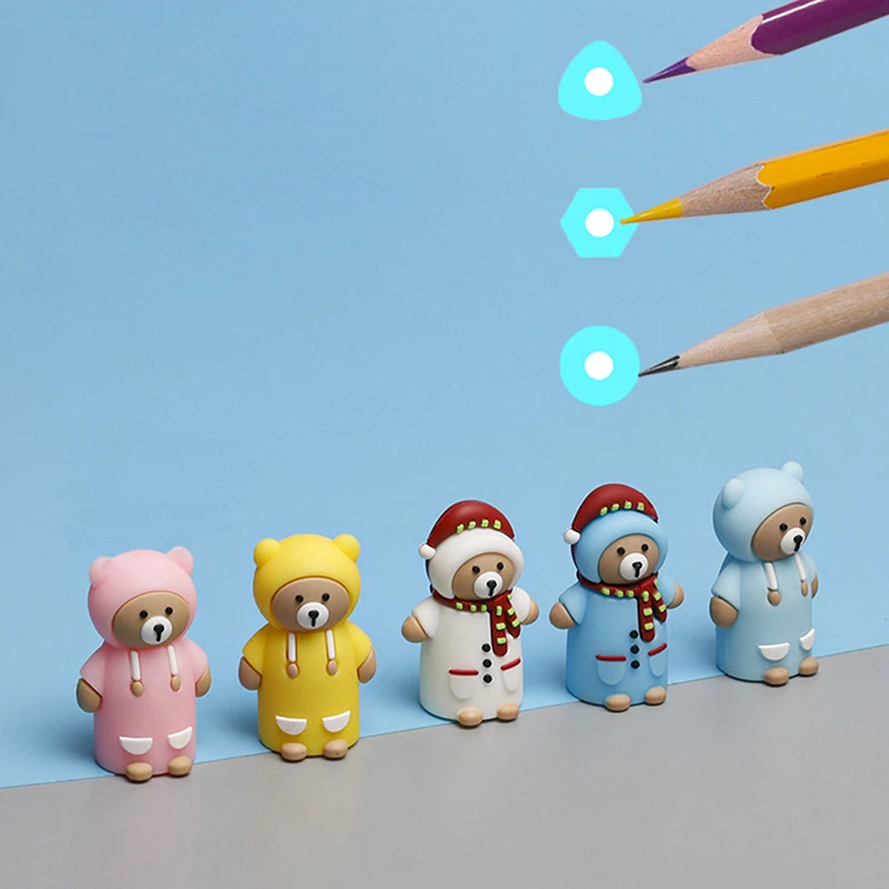 

1Pcs Cute Cartoon soft bear Pencil Sharpener Kawaii School Supplies Stationery Items