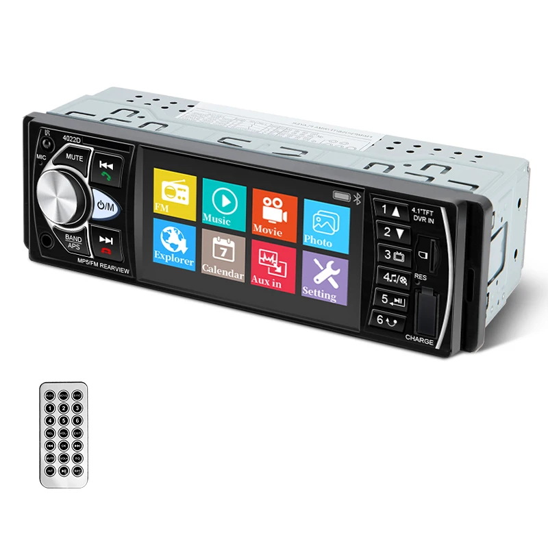 

Автомагнитола Hippcron 1 Din 4022D С Bluetooth 4.1, Сенсорным Экраном, Камерой Заднего Вида, Управлением С Руля
