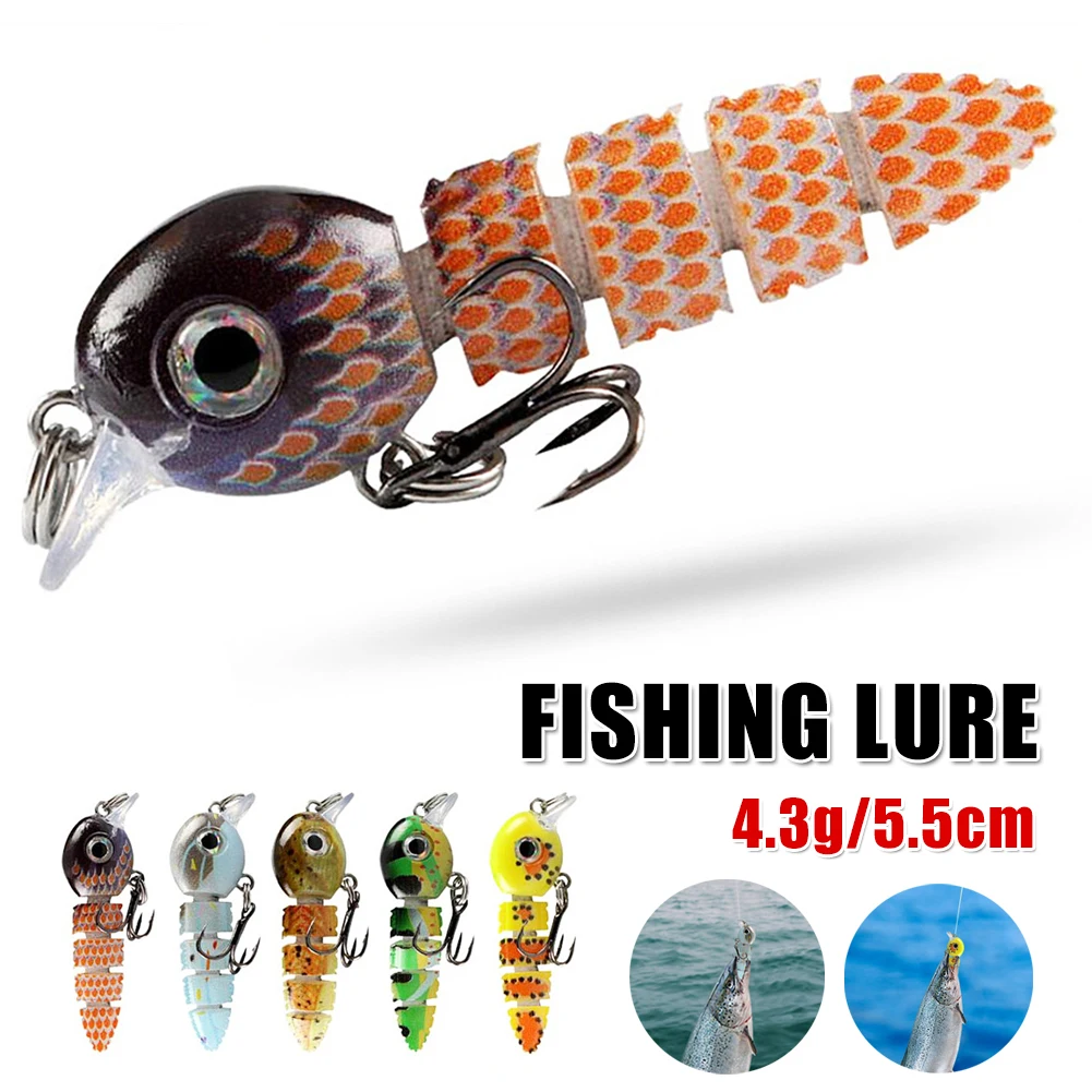 Fishing Lure Loach Bait for Bass Trout Sinking Multi Jointed Artificial Lure Segmented Bionic Swimbait for Freshwater Saltwater