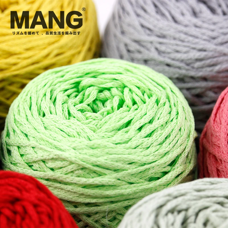 

MANG 100g 1Pc Fine Quality Flat Hand Knitting Crochet Hollow Yarn Cotton Thread For Baby Lady Scarf Sweater Bag Glove Hat DIY