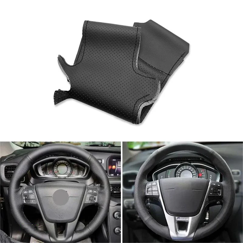 Чехол рулевого колеса для Volvo V40 2014 XC60 S60 LV60 S80L прошитый вручную внутренние