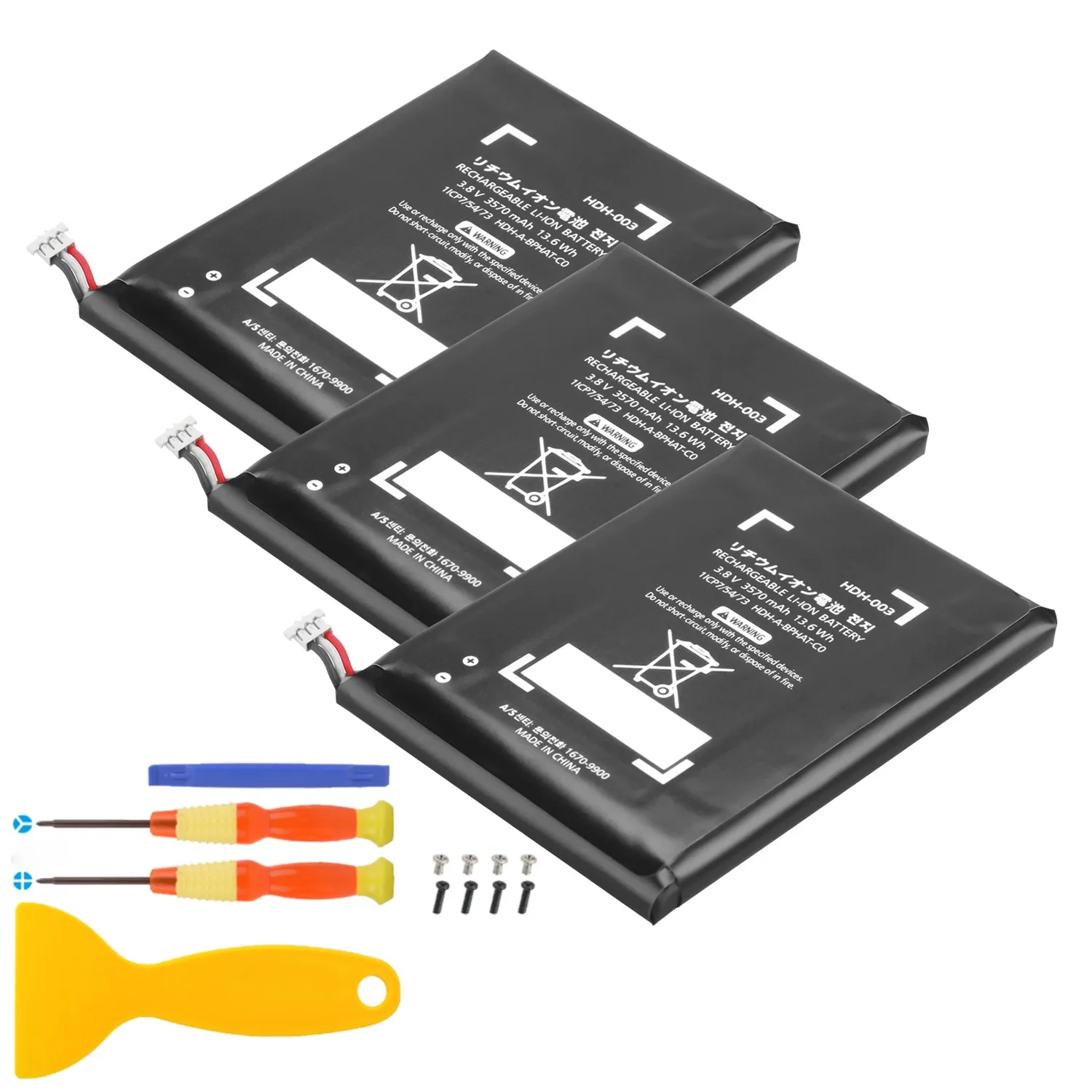 3 шт. 3570 мАч HDH 003 HDH003 аккумулятор для Nintendo Switch Lite HDH-003 HDH-001 HDH-002