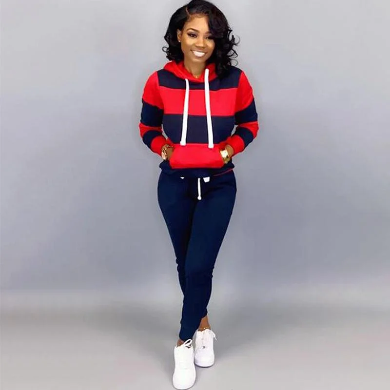 Женская спортивная одежда в горизонтальную полоску комплект спортивной одежды