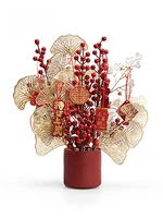 red ceramic vase home wedding festive decoration modern simple living room flower storage decorative ornaments