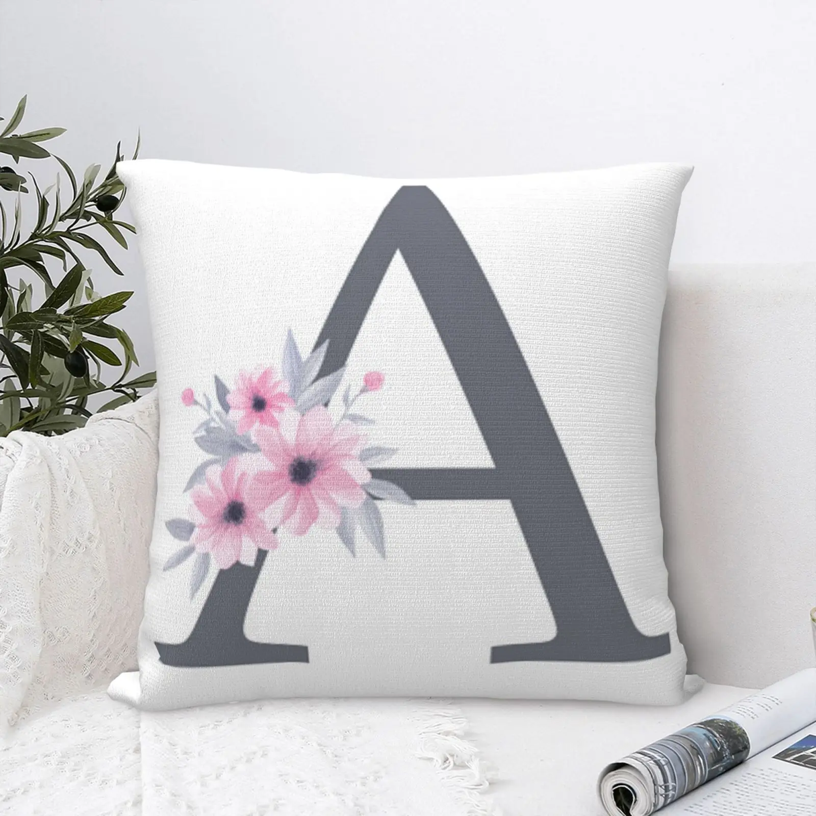 

5 наволочек для подушки с английским алфавитом, наволочка для подушки, декоративные Детские подушки на молнии, аксессуары для домашнего дек...