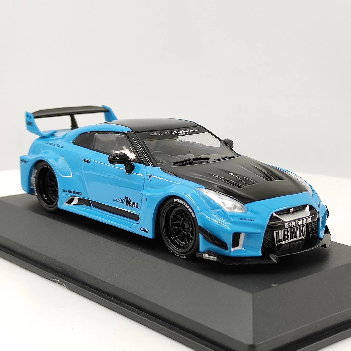 Фото Модель автомобиля SOLIDO S 1:43 масштаба GT-R R35 LibertyWalk Blue из литого сплава №2
