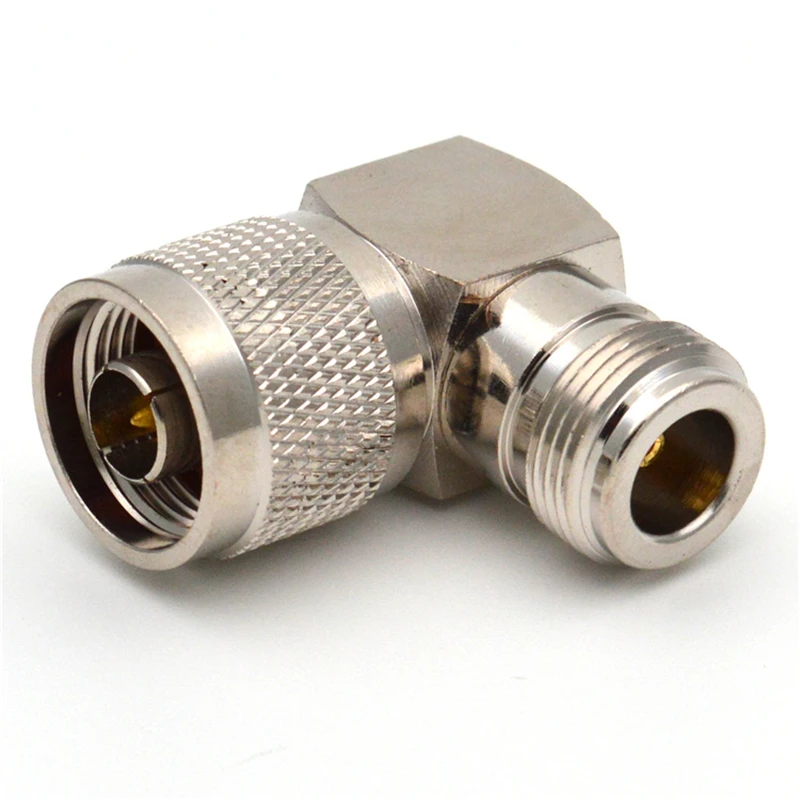 

Коаксиальный адаптер с углом 90 градусов, разъем «папа» и «мама»