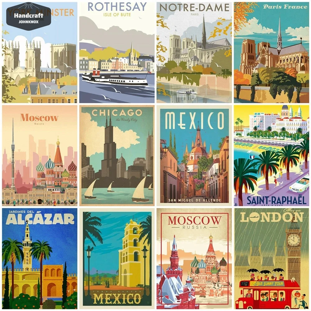 

Город Гаваи 5D Сделай Сам мультфильм плакат городская алмазная живопись мозаика полная фотография вышивка крестиком декор комнаты подарки