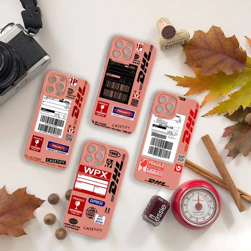 

DHL Express 50th Anniversary Edition Label Phone Case For iPhone 13 12 11 Pro MAX Mini X XS XR 7 8 Plus Liquid Silicone