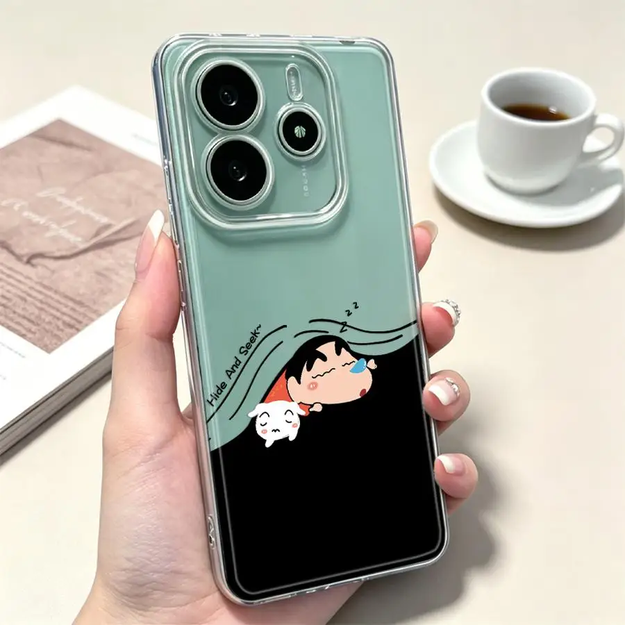 Фото Мягкий чехол для телефона с рисунком Shin-ChanS для Xiaomi Redmi Note 15 10S A4 9 10 11S 13C 14C 11 12S Note 13 14 Pro Plus 12 №4
