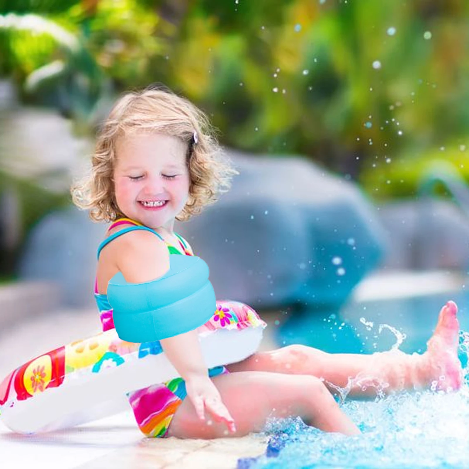 Детские Кольца для плавания нарукавники с двойным рукавом утолщенные 7/8 дюймов