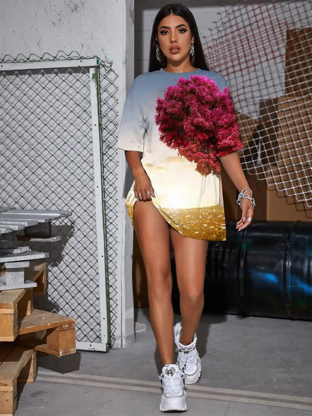 

Весенние женские футболки с рисунком счастья сливы