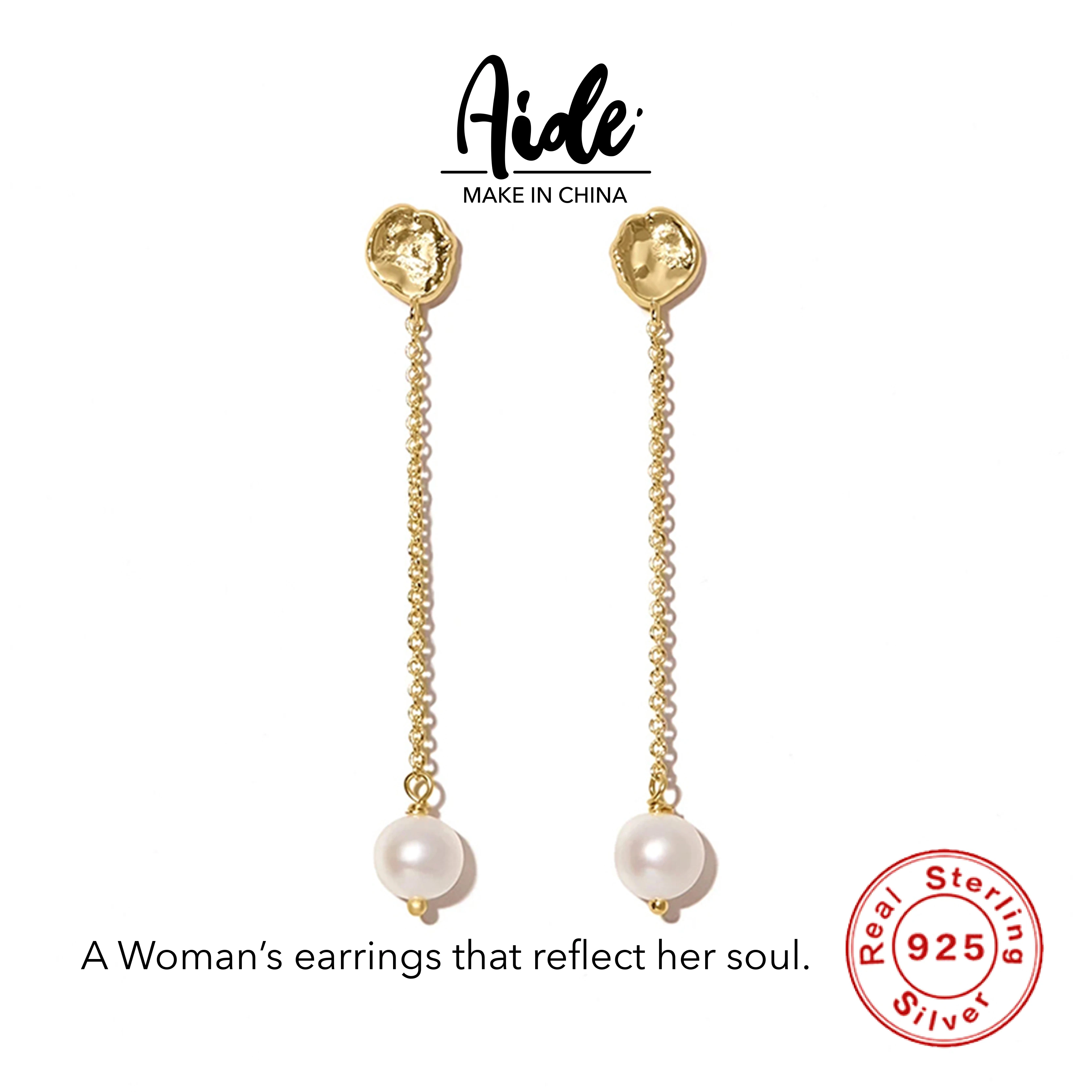 

Aide Tassel Pearl Pendant Earrings 925 Sterling Silver Earrings Ladies Trend Zircon Stud Earrings Design Earrings Jewelry Set