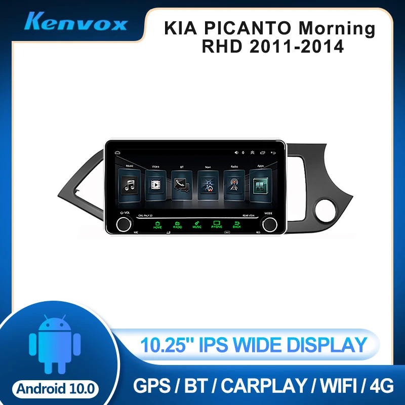 

Автомагнитола 2 din, 10,25 дюйма, IPS, Android, для KIA PICANTO Morning RHD 2011-2014, мультимедиа, GPS-навигация, Авторадио, стерео видео